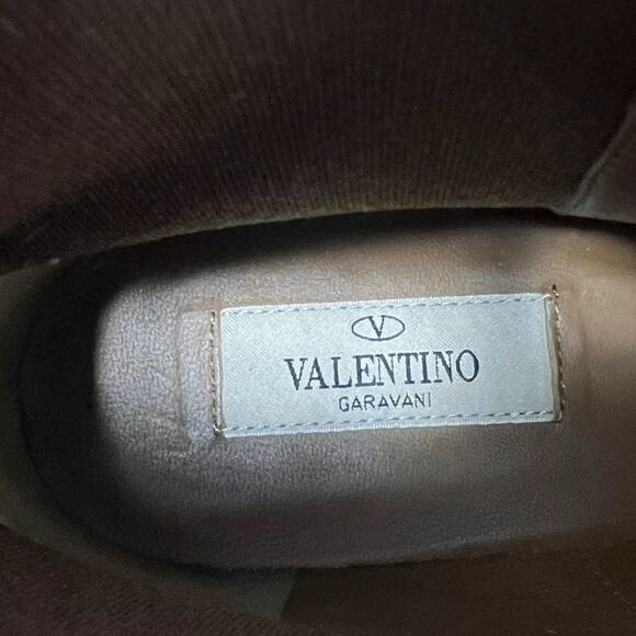 Valentino Garavani Rockstud Brown Leather Ankle Boots – Size 38.5 - Picture 7 of 10
